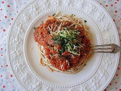 糖質制限 おからパスタの野菜たっぷりボロネーゼ